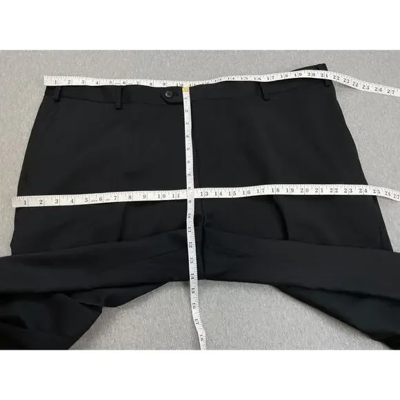 Jos A Bank Suit Men 48R Black 100% Wool 2-Button Pants 43 x 31 - 2 Piece Set